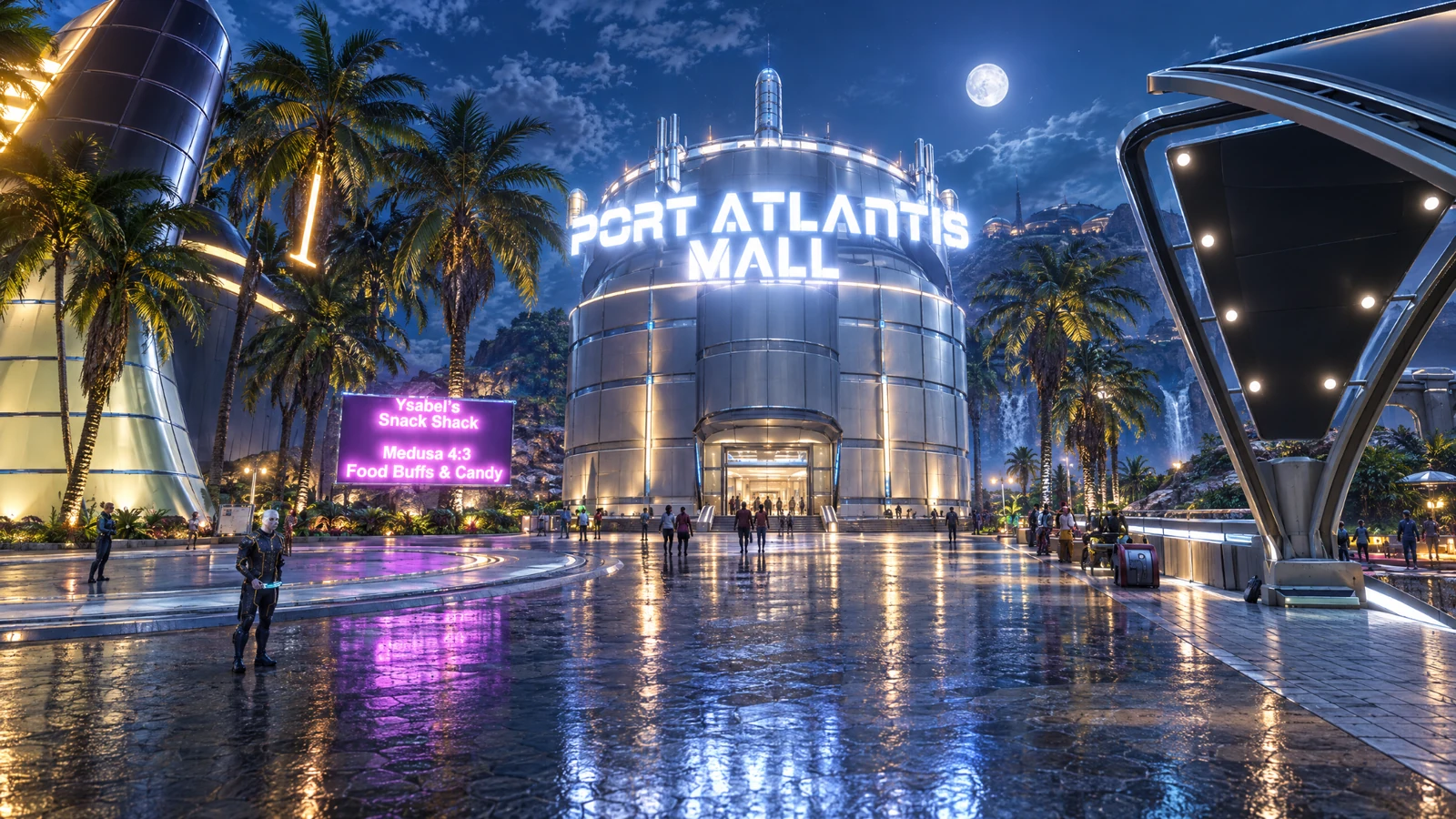 Cinematic artwork of Port Atlantis Mall