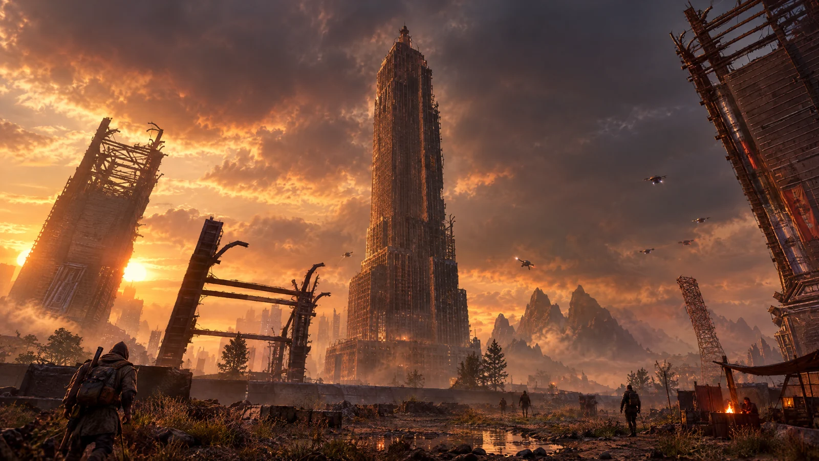 Cinematic artwork of Zomhattan City